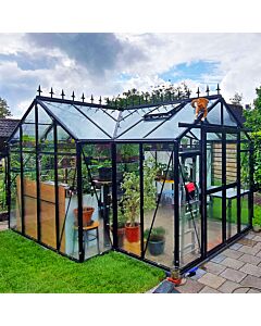 Gardenmeister Orangerie 200 Glaspavillon Sicherheitsglas 4 mm schwarz GM904200