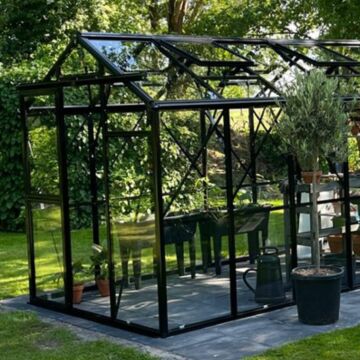 Gardenmeister Prestige 800 Gewächshaus Sicherheitsglas 4 mm schwarz GM508101