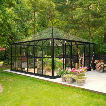 Gardenmeister Royal Park 300 Glaspavillon Sicherheitsglas 4 mm schwarz GM802300