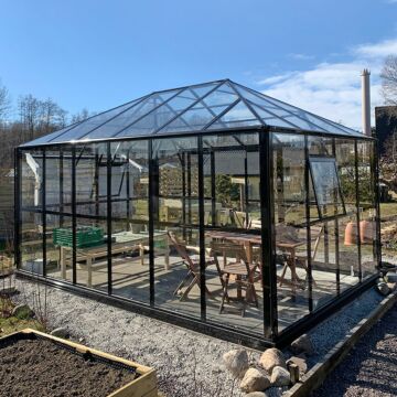 Gardenmeister Royal Park 200 Glaspavillon Sicherheitsglas 4 mm schwarz